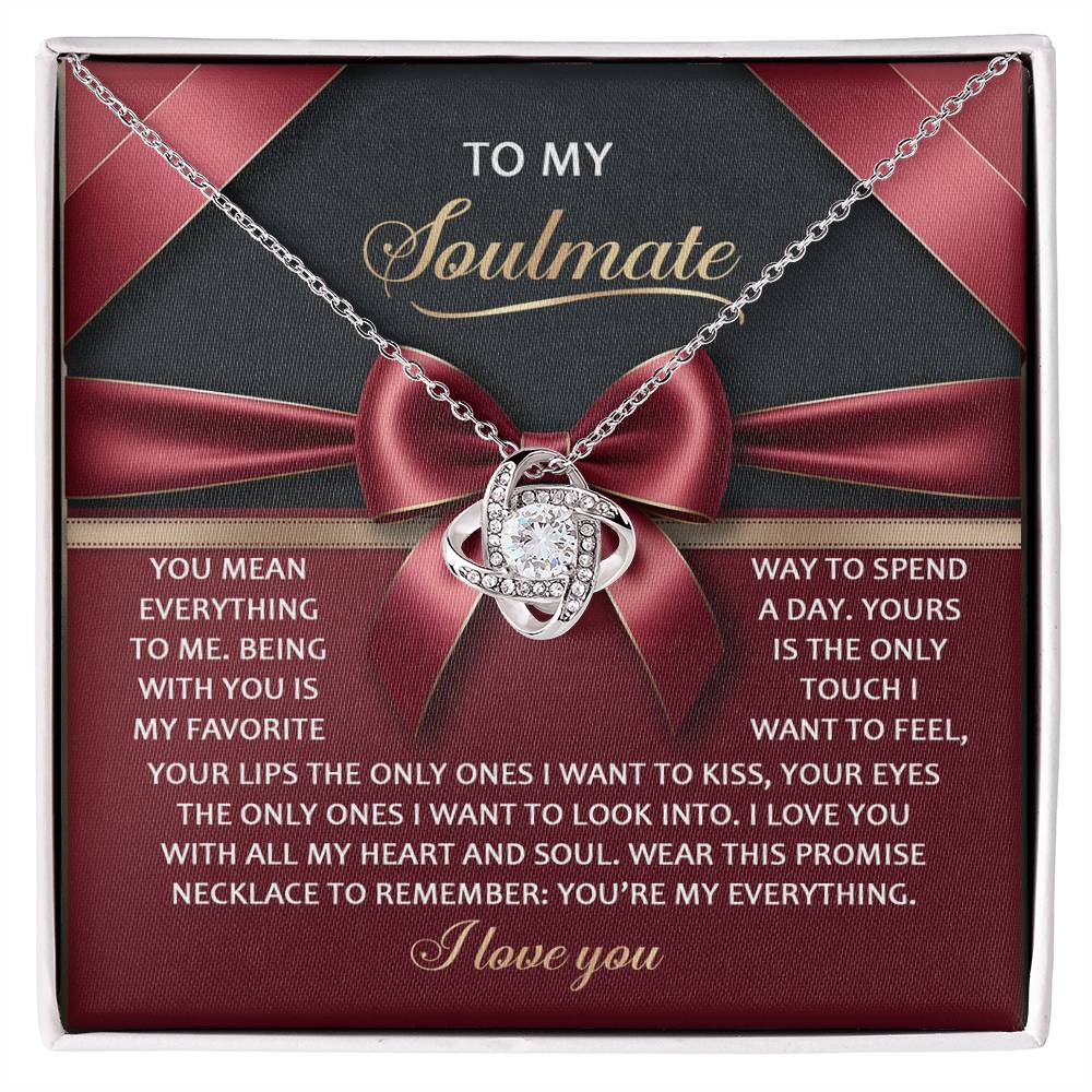 Gift for Soulmate - Heart And Soul - Love Knot Pendant Necklace - Mallard Moon Gift Shop