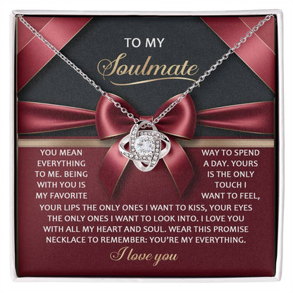 Gift for Soulmate - Heart And Soul - Love Knot Pendant Necklace - Mallard Moon Gift Shop