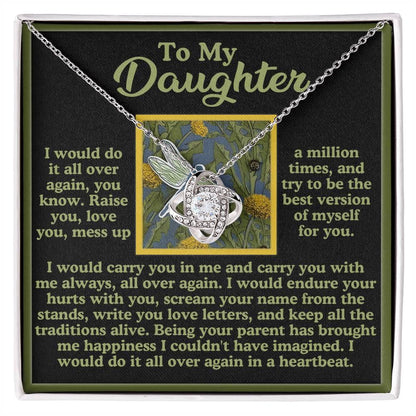 Gift for Daughter - All Over Again - Love Knot Pendant Necklace - Mallard Moon Gift Shop