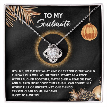 Gift for Soulmate - I Can Count - Love Knot Pendant Necklace - Mallard Moon Gift Shop