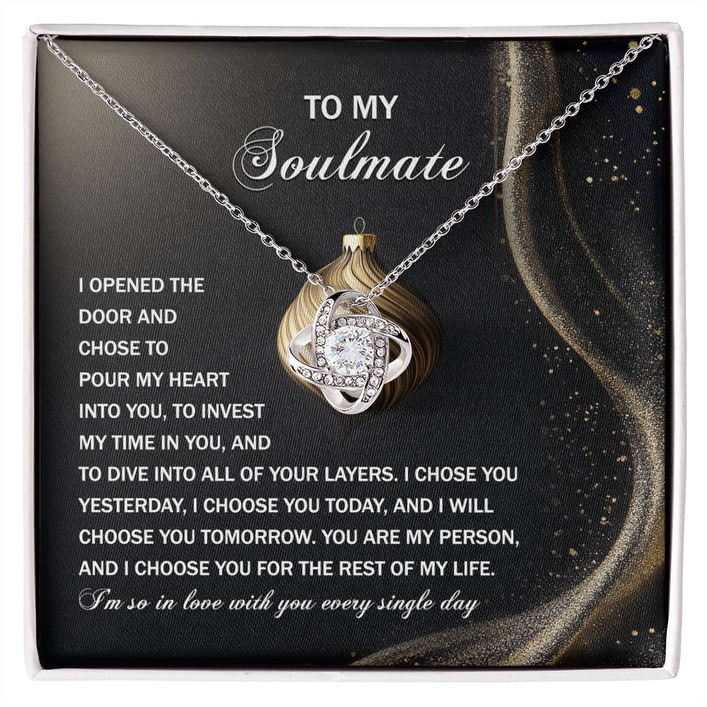 Gift for Soulmate - Into You - Love Knot Pendant Necklace - Mallard Moon Gift Shop