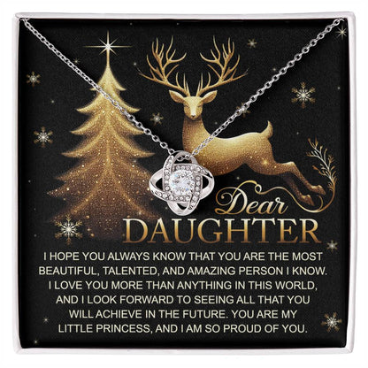 Gift for Daughter - In This World - Love Knot Pendant Necklace - Mallard Moon Gift Shop