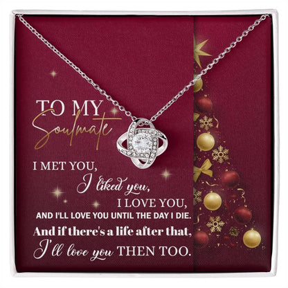 Gift for Soulmate - Love You Then - Love Knot Pendant Necklace - Mallard Moon Gift Shop