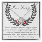 Apology Gift for Girlfriend, Wife, Soulmate - Sorry, From Now On - Love Knot Pendant Necklace