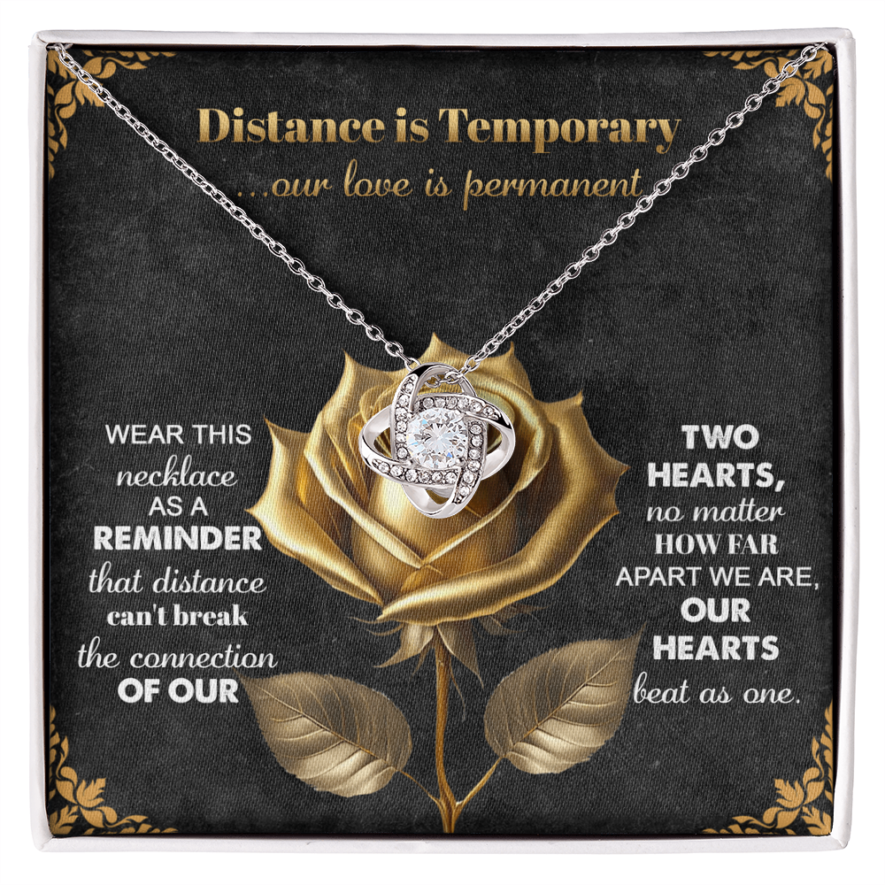 Romantic Necklace with Message Card – The Perfect Gift for Long-Distance Relationships - Mallard Moon Gift Shop