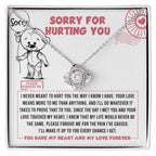 Apology Gift for Girlfriend, Wife, Soulmate - Sorry, Every Chance - Love Knot Pendant Necklace