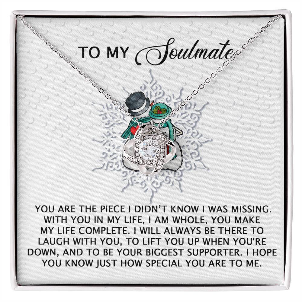 Gift for Soulmate - Laugh With You - Love Knot Pendant Necklace - Mallard Moon Gift Shop