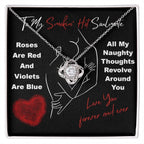 To My Smokin' Hot Soulmate" Love Knot Necklace – A Bold and Passionate Valentine’s Day Gift for Your Forever Love