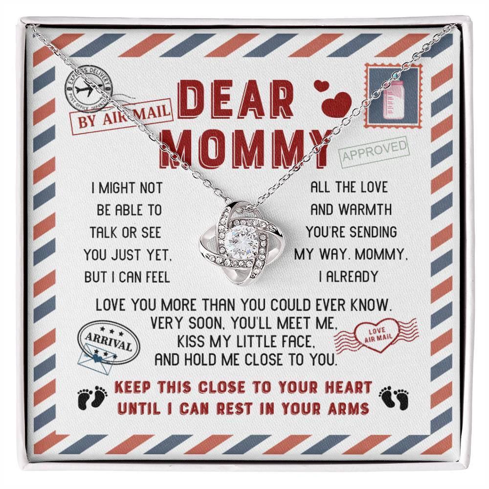 Mommy-Little Face To My Mom - Love Knot Necklace