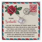 Soulmate Gift - My Heart Belongs to You - Love Knot Necklace with Romantic Message Card