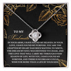 Romantic Anniversary, Valentine's Day Gift for Soulmate, Wife, Girlfriend - I Found My Heaven - Love Knot Pendant Necklace