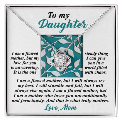 Gift for Daughter - Stumble And Fall - Love Knot Pendant Necklace - Mallard Moon Gift Shop