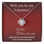 Valentine Love Knot Necklace - Just Say Yes
