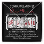Bridesmaid Wedding Proposal Gift - The Winner Of Being My Bridesmaid - Love Knot Pendant Necklace