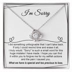 Gift for Girlfriend, Wife - Sorry, Breaking My Heart - Love Knot Pendant Necklace