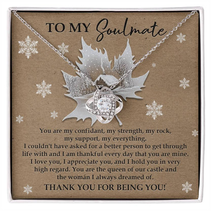 Gift for Soulmate - Our Castle - Love Knot Pendant Necklace - Mallard Moon Gift Shop