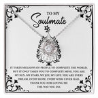 Gift for Soulmate - My Sun, Stars and Joy - Love Knot Pendant Necklace