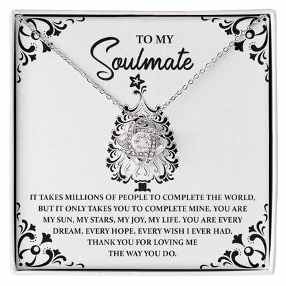 Gift for Soulmate - My Sun, Stars and Joy - Love Knot Pendant Necklace - Mallard Moon Gift Shop