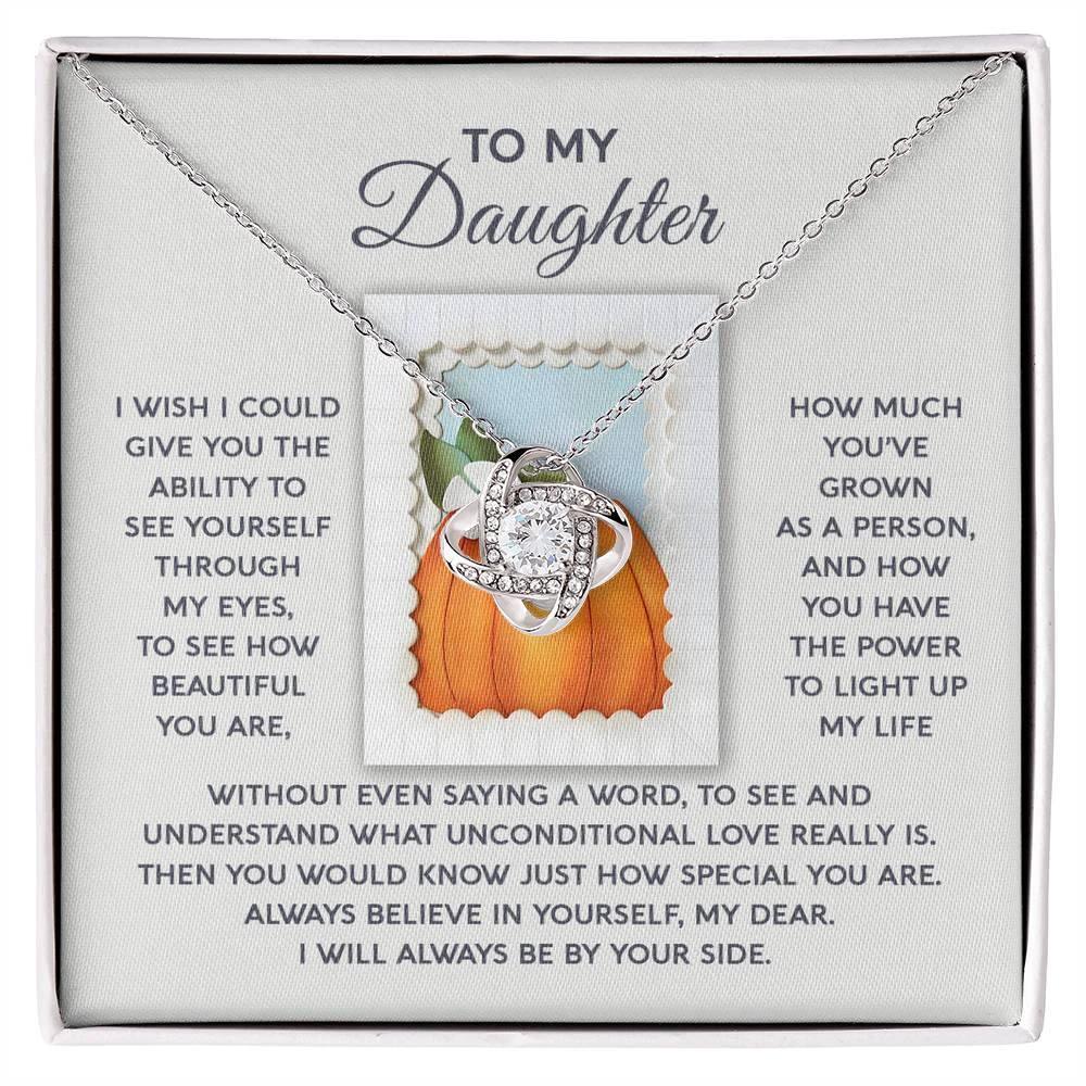Gift for Daughter - How Special - Love Knot Pendant Necklace