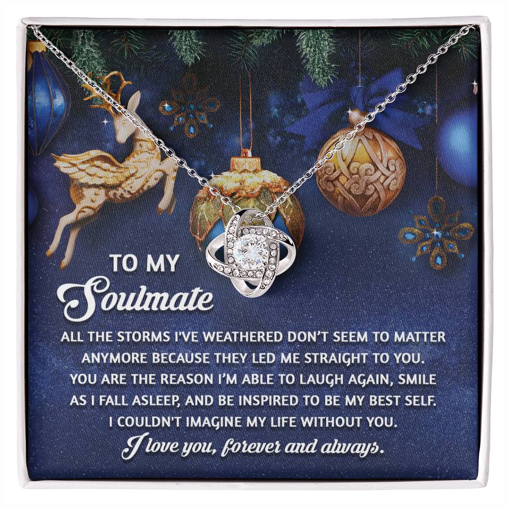 Gift for Soulmate - Straight To You - Love Knot Pendant Necklace - Mallard Moon Gift Shop