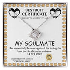 Best Butt & Endless Love Certified! Funny Love Knot Necklace Valentine's Day Gift