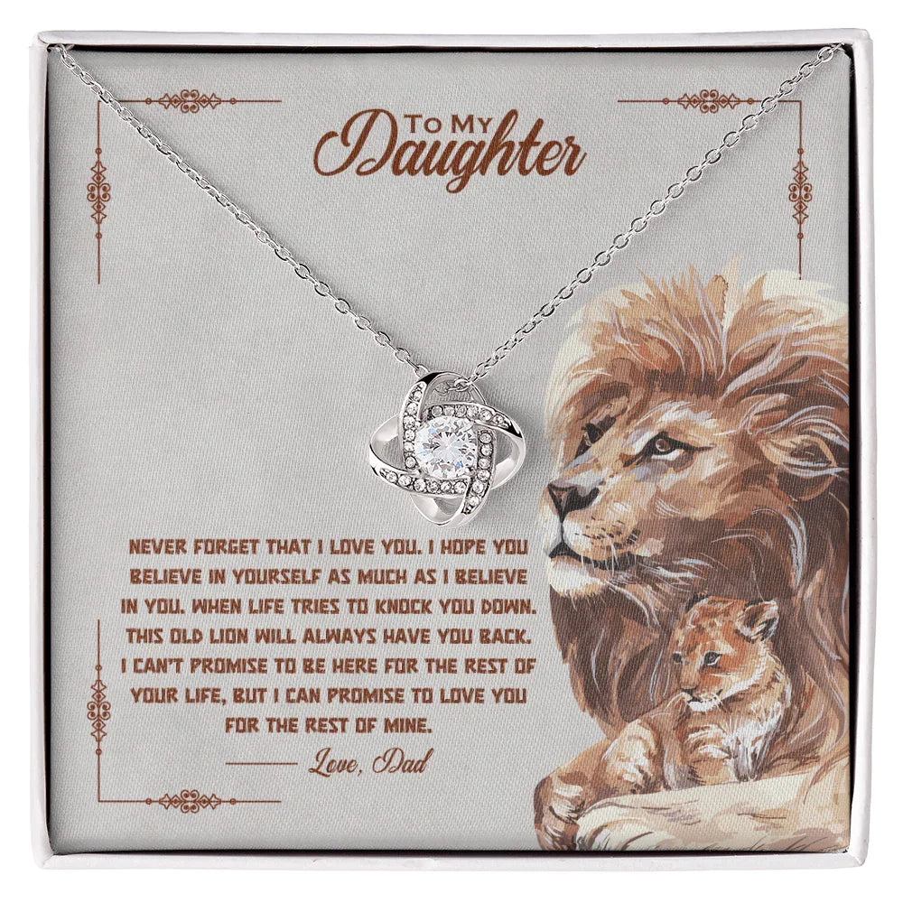 To my beautiful daughter, I promise to love you for the rest of my life