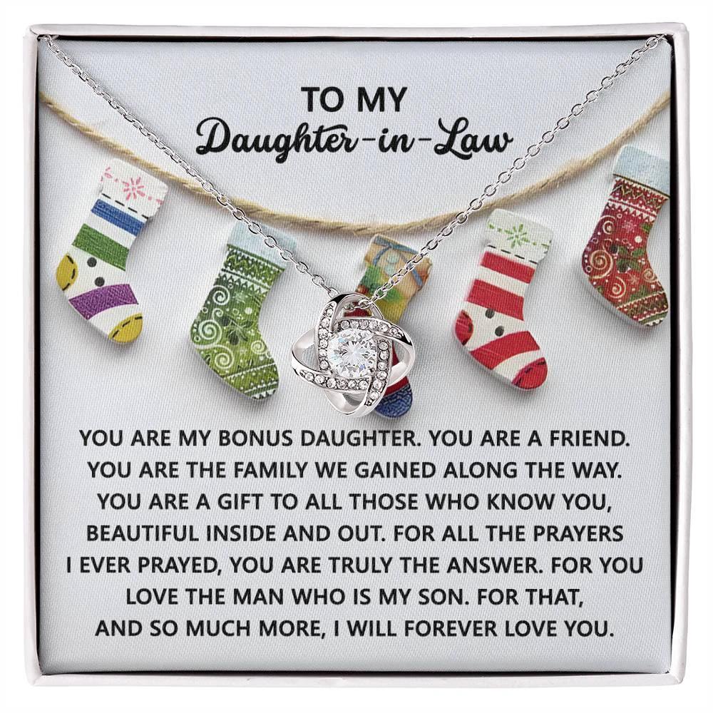 Gift for Daughter-in-Law - A Gift - Love Knot Pendant Necklace