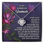 Romantic Anniversary, Valentine's Day Gift for Soulmate, Wife, Girlfriend - Unspoken Promise - Love Knot Pendant Necklace