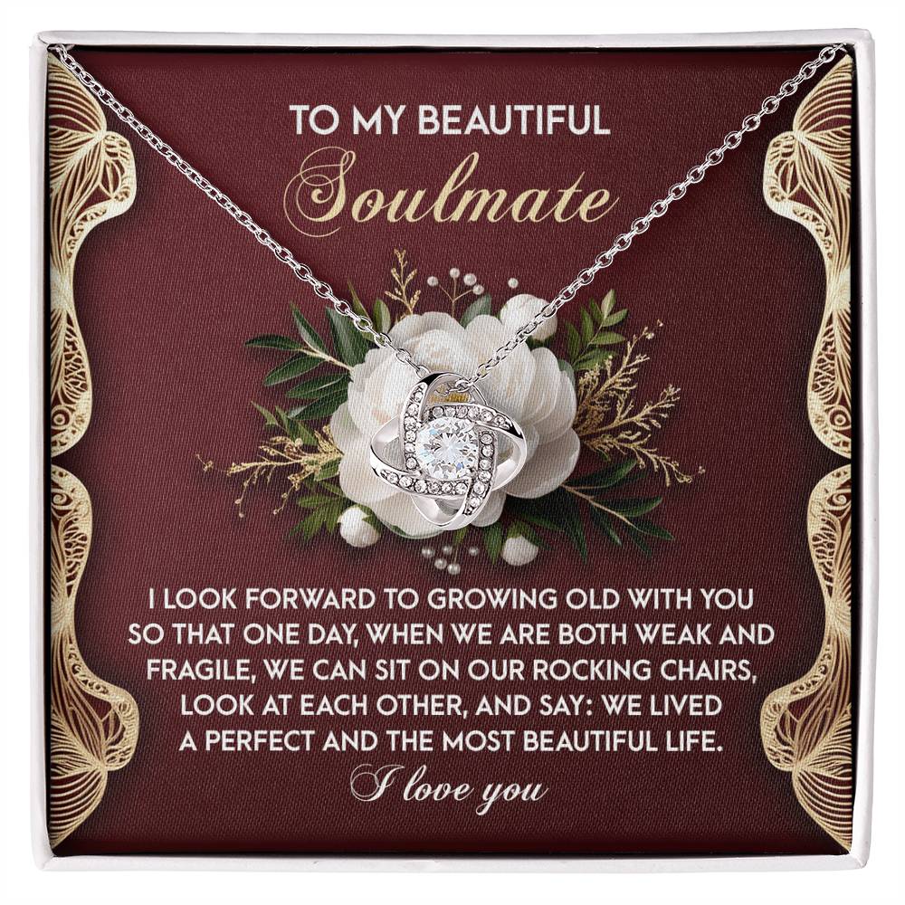 To My Beautiful Soulmate - Love Knot Necklace – A Romantic Gift Celebrating a Lifetime of Love - Mallard Moon Gift Shop