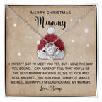 Gift for Mummy - Rub Your Tummy - Love Knot Pendant Necklace