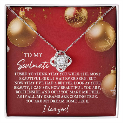 Gift for Soulmate - Your Beauty - Love Knot Pendant Necklace - Mallard Moon Gift Shop