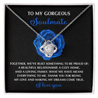 Romantic Gift for Wife or Girlfriend - Love Knot Pendant Necklace with Heartfelt Message for Soulmates