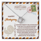 Happy Thanksgiving Gift for Her – True Friend Message Card Necklace, Meaningful Appreciation Jewelry for Best Friend, Sister, or Loved One