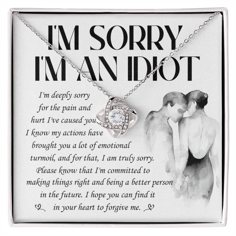 Apology Gift for Girlfriend, Wife, Soulmate - Sorry, Emotional Turmoil - Love Knot Pendant Necklace - Mallard Moon Gift Shop