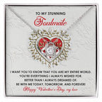Romantic Valentine's Day Gift for Soulmate, Wife, Girlfriend -You Are My Entire World - Love Knot Pendant Necklacee