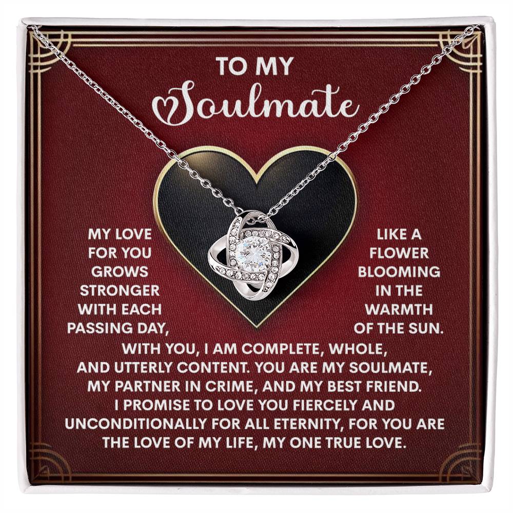 Gift for Soulmate - One True Love - Love Knot Pendant Necklace - Mallard Moon Gift Shop