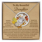 Gift for Daughter - On The Wall - Love Knot Pendant Necklace