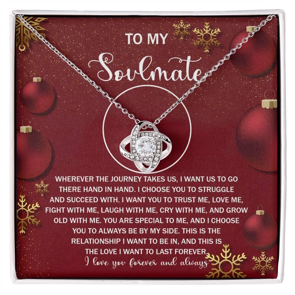 Gift for Soulmate - Journey By My Side - Love Knot Pendant Necklace - Mallard Moon Gift Shop