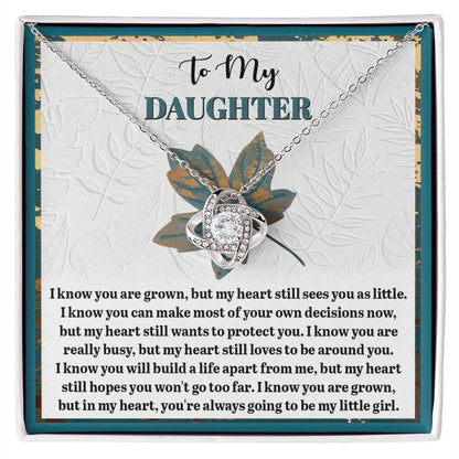 Gift for Daughter - Go Too Far - Love Knot Pendant Necklace - Mallard Moon Gift Shop
