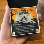 Wife Happy Halloween - Ghost Husband and Wife - Love Knot Necklace