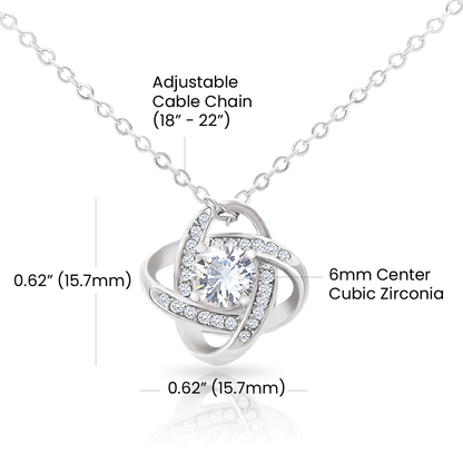 Wife Wedding Gift I Knew You Would-Be The One Love Knot Pendant Necklace - Mallard Moon Gift Shop