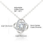Wife Gift - I Promise My Heart Love Knot Pendant Necklace