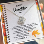 Daughter - In God's Hands - Love Knot Pendant Necklace
