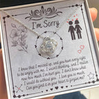 Apology Gift for Girlfriend, Wife, Soulmate - Sorry, I Would Do - Love Knot Pendant Necklace