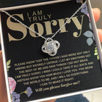 Apology Gift for Girlfriend, Wife, Soulmate - Sorry, Best Of Me - Love Knot Pendant Necklace