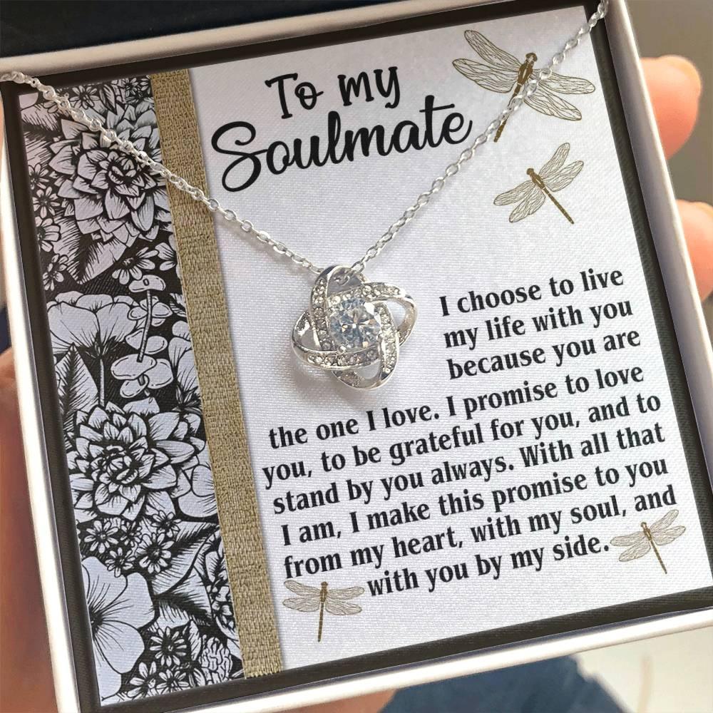 Gift for Soulmate - Make This Promise - Love Knot Pendant Necklace - Mallard Moon Gift Shop