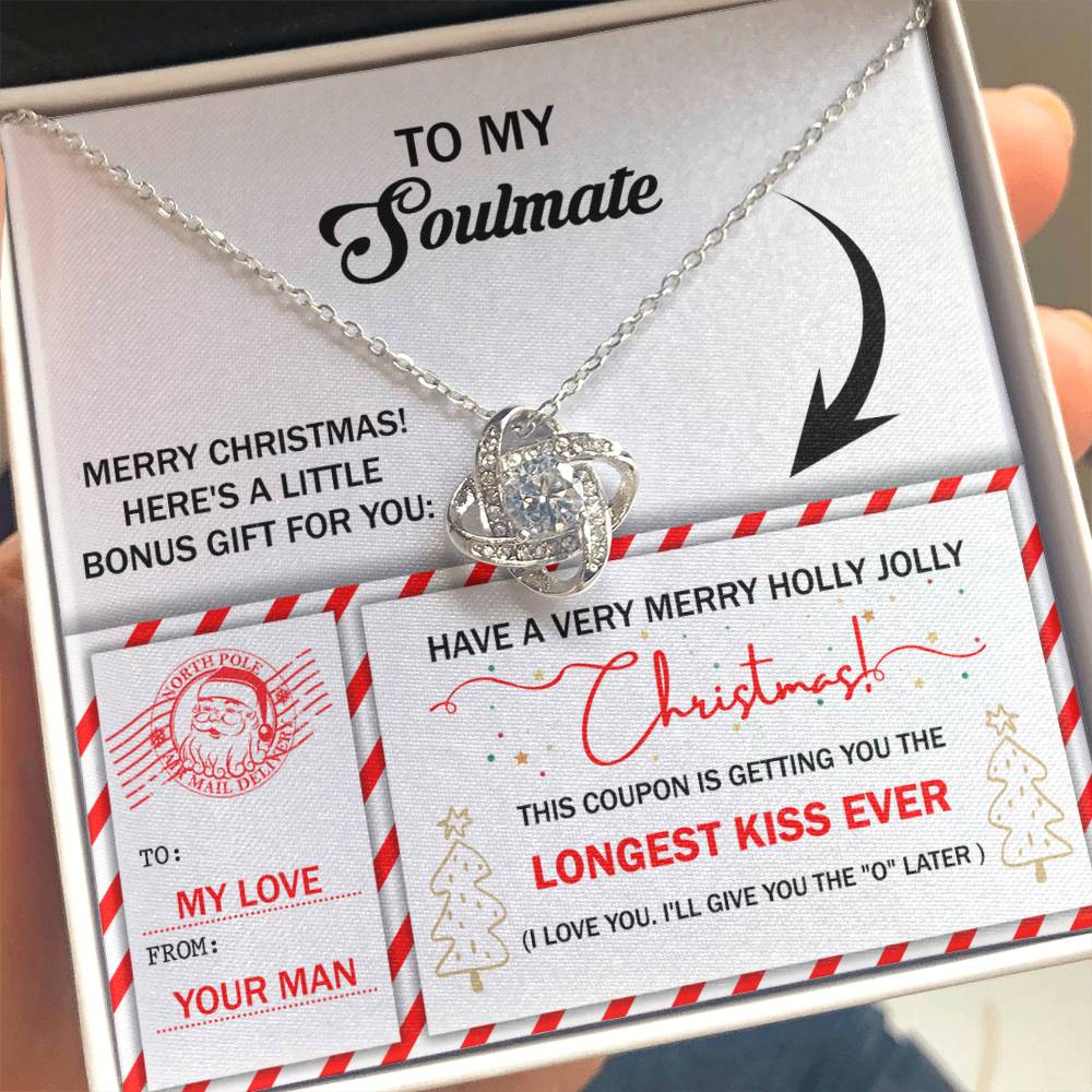Gift for Soulmate - Christmas Coupon - Love Knot Pendant Necklace - Mallard Moon Gift Shop