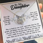 Gift for Daughter - My Wish For You - Love Knot Pendant Necklace