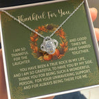 Thanksgiving Gift for Her – “By My Side” Love Knot Necklace with Message Card | Heartfelt Gratitude Gift for Mom, Sister, or Best Friend