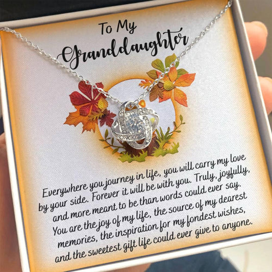 Gift for Granddaughter - By Your Side - Love Knot Pendant Necklace - Mallard Moon Gift Shop